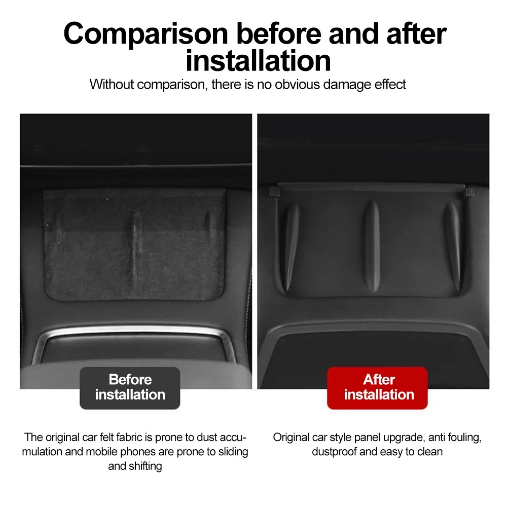 Silicone Anti-Skid Protector Pad For Tesla Model 3 Y Central Control Wireless Charging Anti-slip Mat Phone Holder Pads Cover