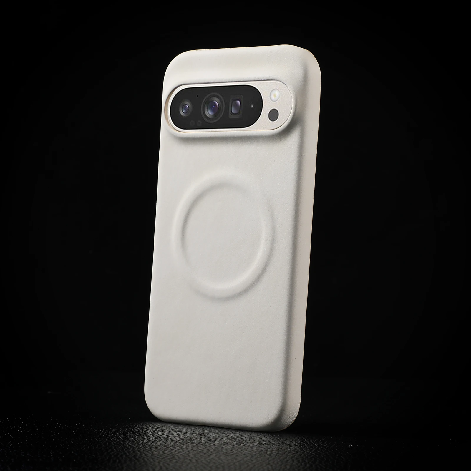 Luxury Sheepskin Leather Wireless Charging Magnetic Case - Matte Shockproof Hard Cover