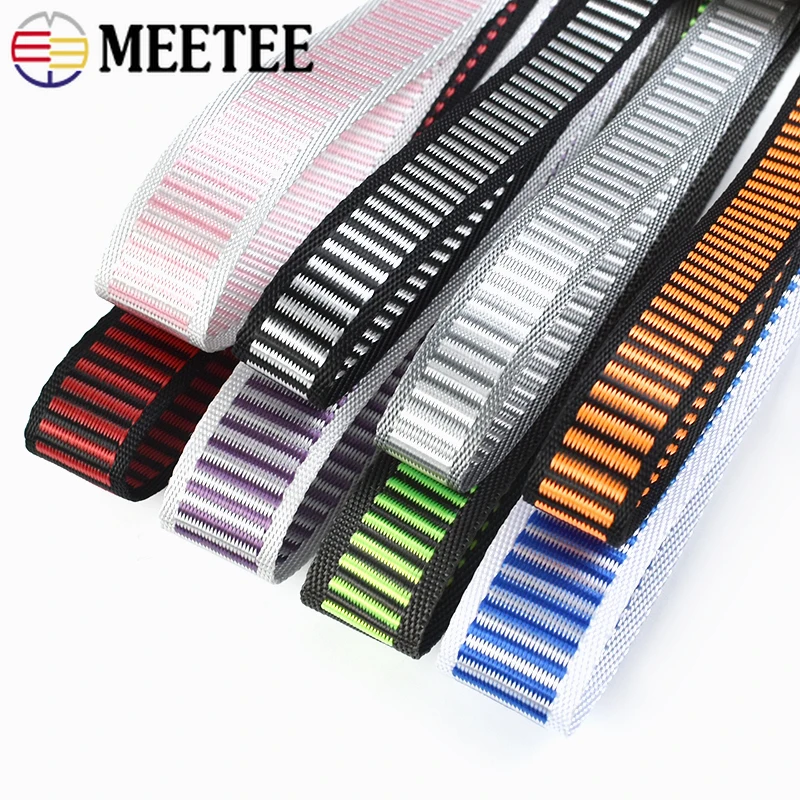 10 미터 15/20mm 나일론 반사 웨빙 스트랩 애완 동물 목걸이 안전 밴드 배낭 바이어스 바인딩 장식 브레이드 바느질 액세서리