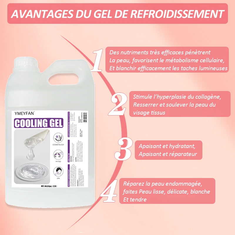 ConEventRadiofrecustudy-Gel de contact transparent à cavitacion, beauté par ultrasons, soins du visage et du corps, 2,5 L