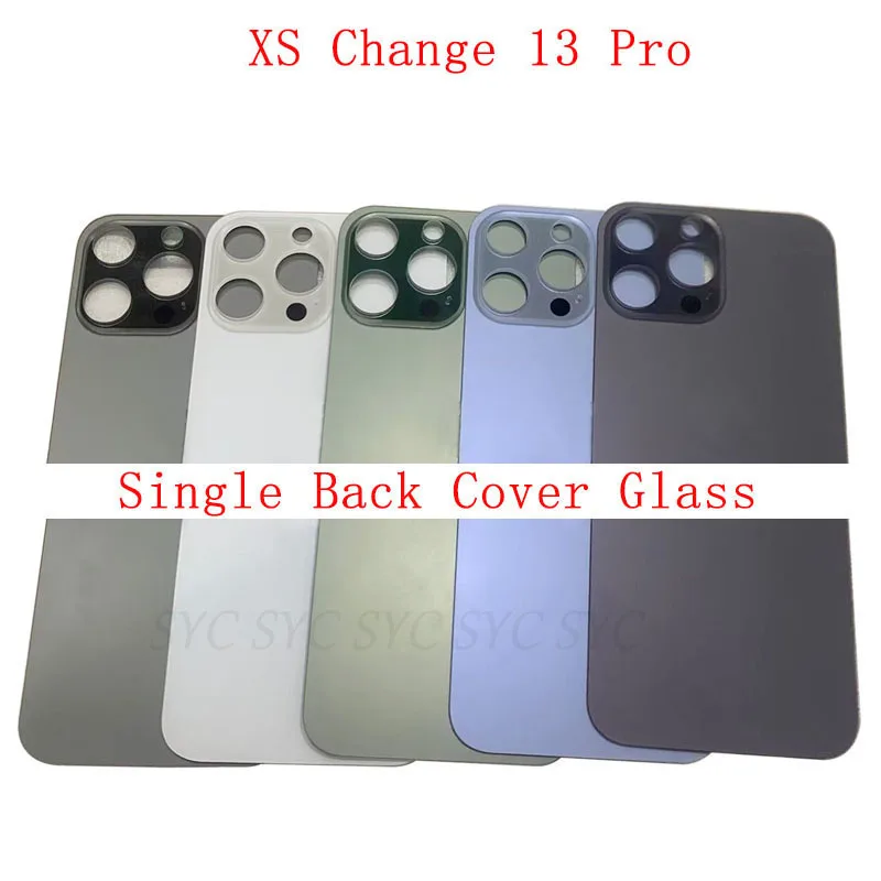 

Big Hole Battery Cover Camera Hole Rear Door Housing For iP XS Change 13 Pro Glass Back Cover with Logo Repair Parts