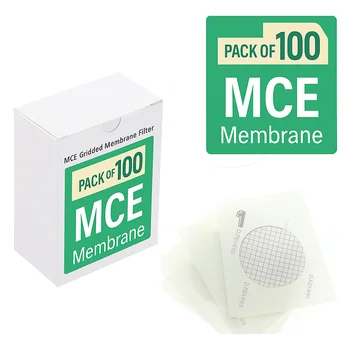 100 pz MCE Filtro A Membrana Misto Cellulosa Esters Filtri A Disco Sterile Nero Griglia Idrofila 47mm 0.45um Confezionato Singolarmente