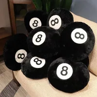 Nice Simulation Billiards 8 Ball Plush Pillow Stuffed Soft Toy Eight Pool Players Home Decor Indoor Sport Creative Gift 1