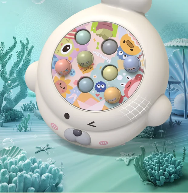 Montessori Knocking Hamster Toy Early Education Knock Toy Seals Whack-A-Mole Game Cartoon Kids Toy Funny Knock Baby Toy 2