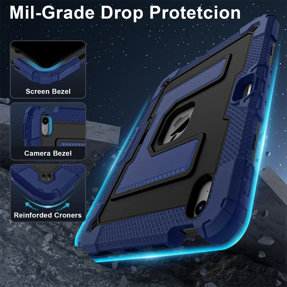 Shockproof Folding Stand Case for iPad - Premium Protective Cover