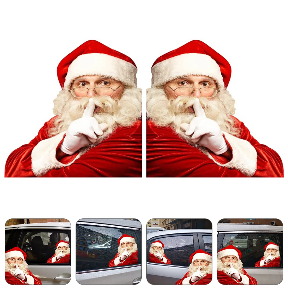 

2 Pcs Car Sticker Automobile Paste Decoration 3d Stickers PVC Decals Autobody Removable