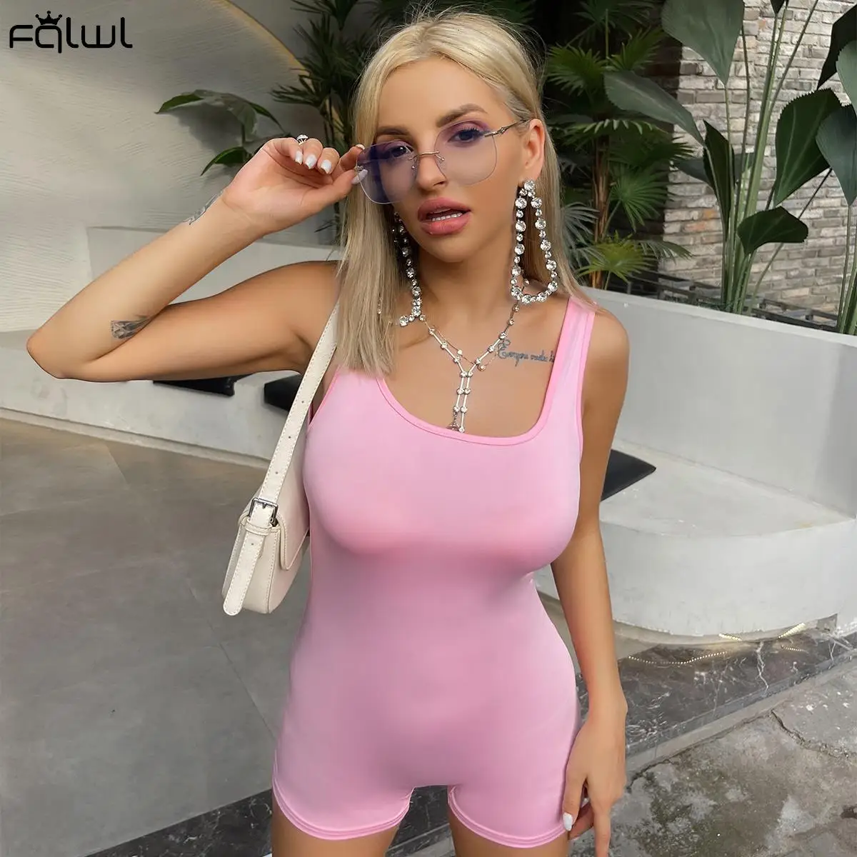 

Habbris Sexy Rompers Playsuits Summer New One-line Collar Backless Slim Fit Buttocks Casual One-piece Playsuit Female Bodysuit