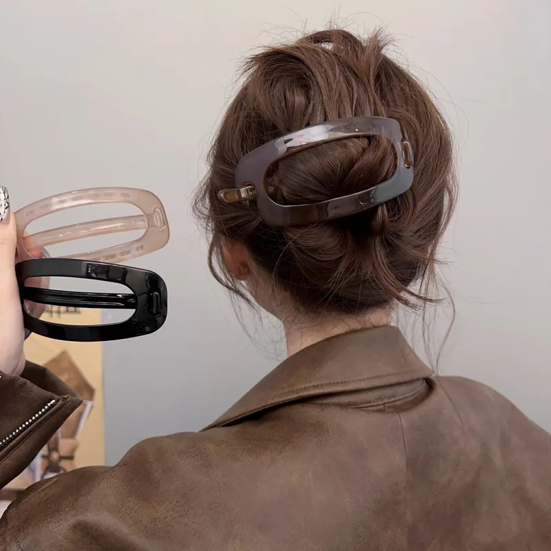 Large Size Duckbill Hair Clip For Women Korean Ponytail Hair Bun Buckle Girls Party Makeup Hairpin Headwear Hair Accessories