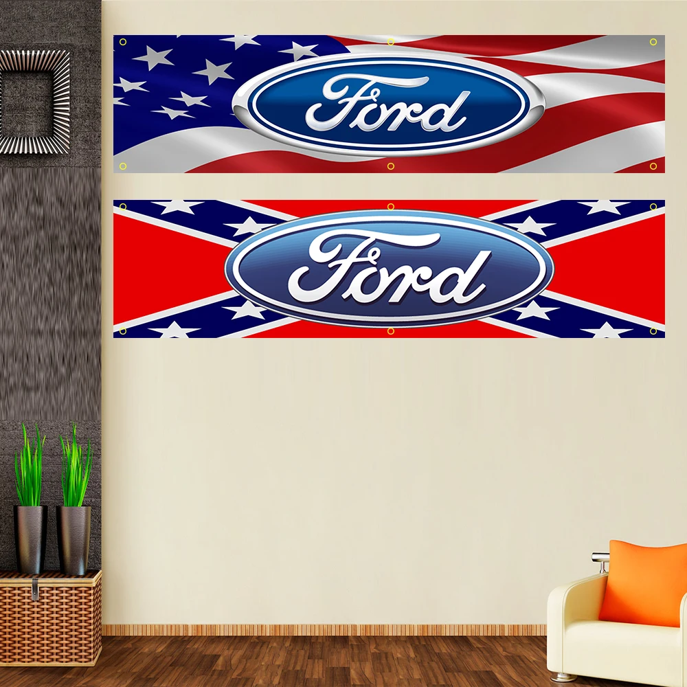 Johninbanner 60*240 Fords Racing Performance Car Banner Decorazione D'Interni Race Car Tapestry Printed Flag