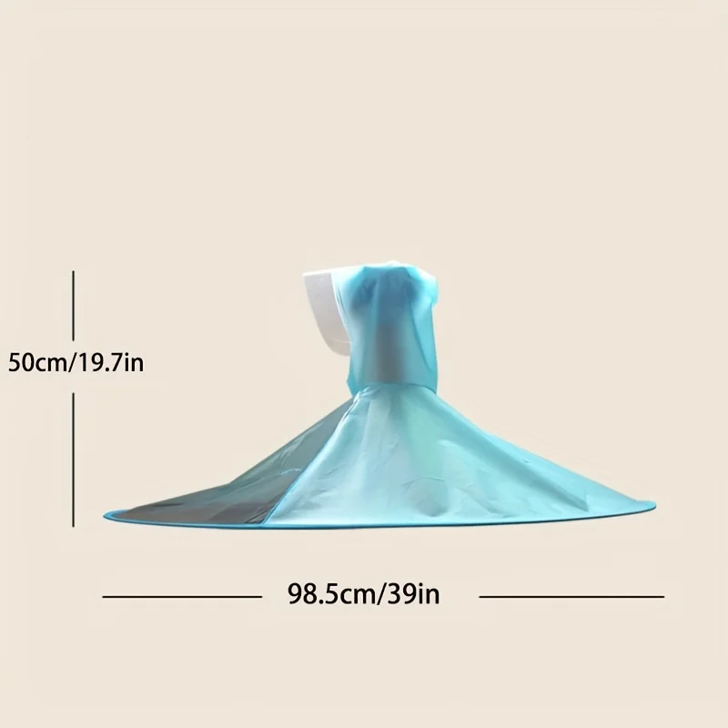 Breathable EVA Head-Mounted Fishing Rain Poncho with Umbrella Hood Lightweight Waterproof Cape for Outdoor Hiking & Daily Use