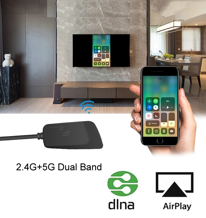 1080P 2.4G 5G TV Stick Wifi Display Dongle Receiver DLNA Miracast Airplay Mirror Screen Android IOS Phone To HDMI-compatible TV smart tv sticks TV Sticks