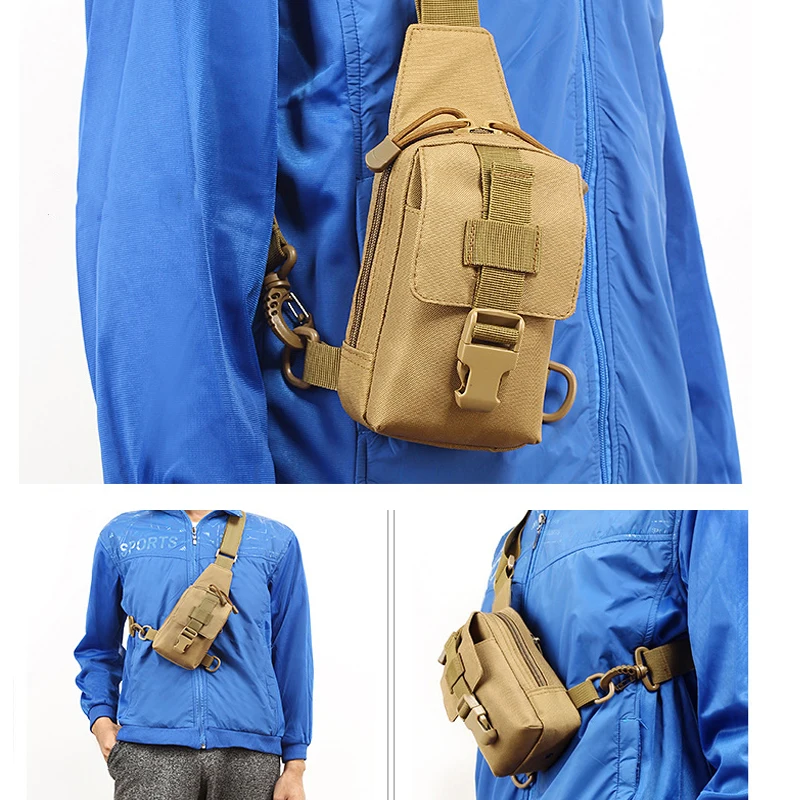 Tactical Chest Bag 1000D Riding Shoulder Bag Outdoor Crossbody Bags Climbing Sport Camping Hiking Travel Chest Bag 6