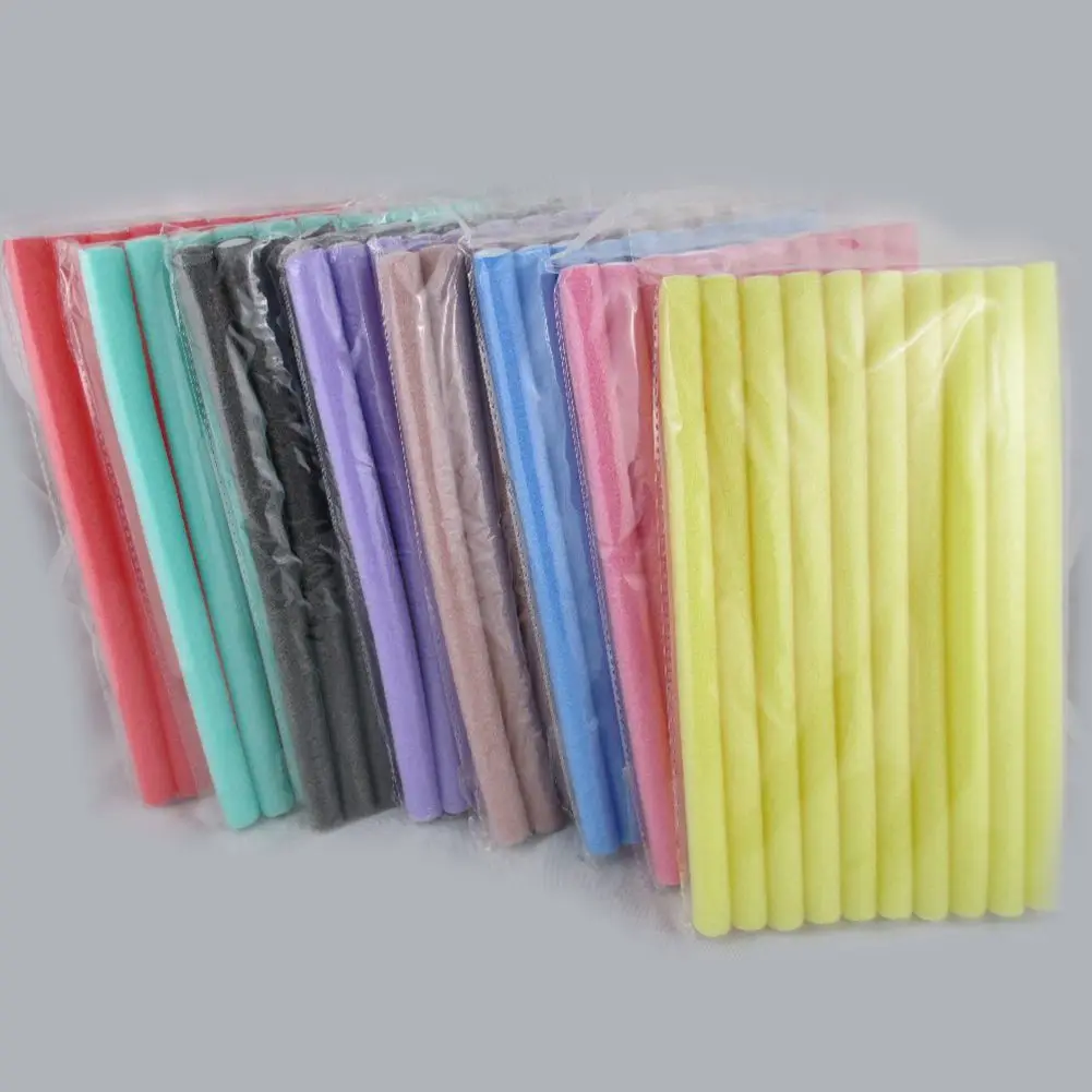 ping 10pcs Lot Curler Makers Soft Foam Bendy Twist Curls DIY Styling Hair Rollers Tool for Women Accessories hair styling tool hair curling tools