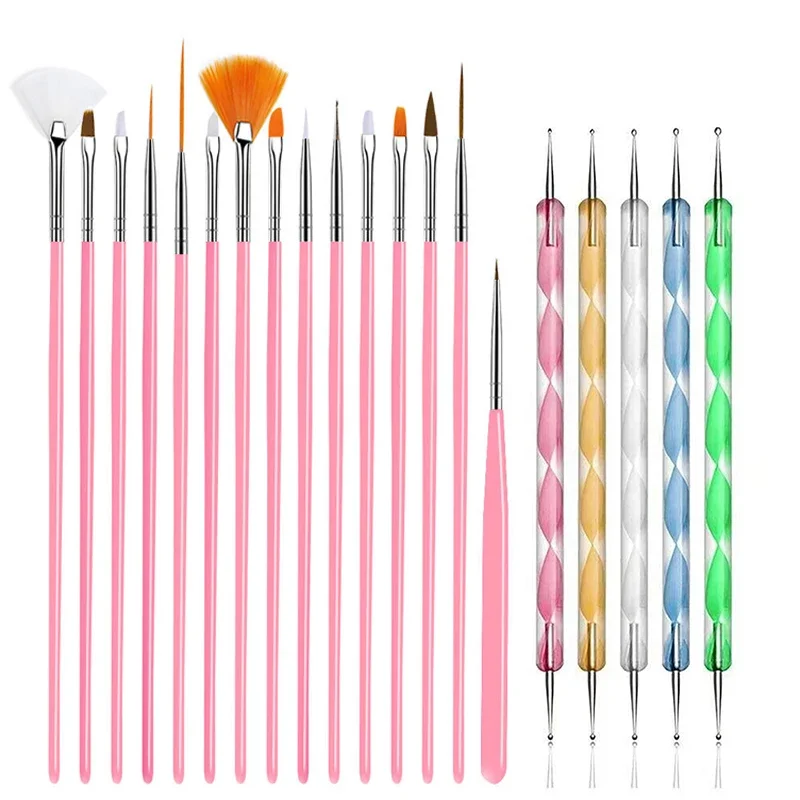 Professional Nail Art Brush Set and Accessories Kit