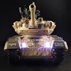 RC tank toys 2.4G remote control car tank model with cool light sound chargeable vehicle gift for children boys kids adults 4