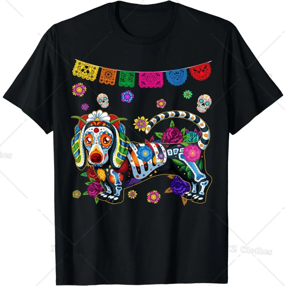 dia-de-muertos-dachshund-mexican-sugar-skull-halloween-tshirt-for-women-men