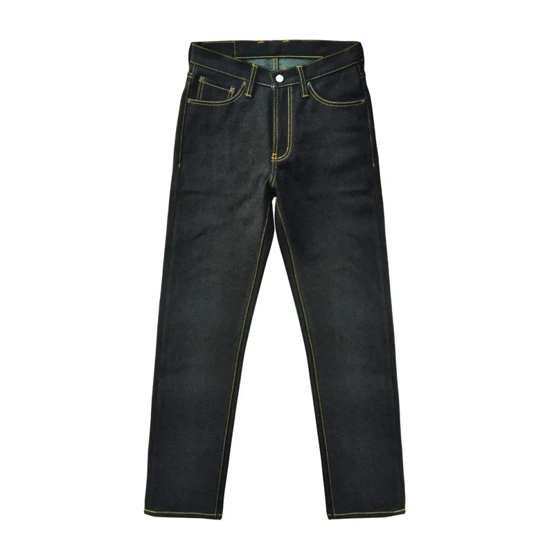 Saucezhan EX315XX-Forest Jeans for Men Selvedge Raw Denim Jeans Mens Jeans Vintage Jeans Men Double Staining Taper Fit 20.5 OZ 5