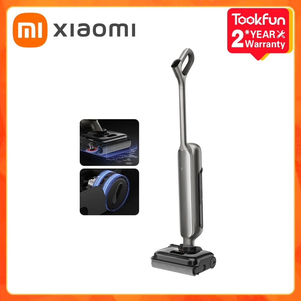 XIAOMI MIJIA Wet Dry Vacuum Cleaner 4 Max Home Appliance Cordless Vertical Washing Vacuum Cleaner Upright Handheld Dust Machine