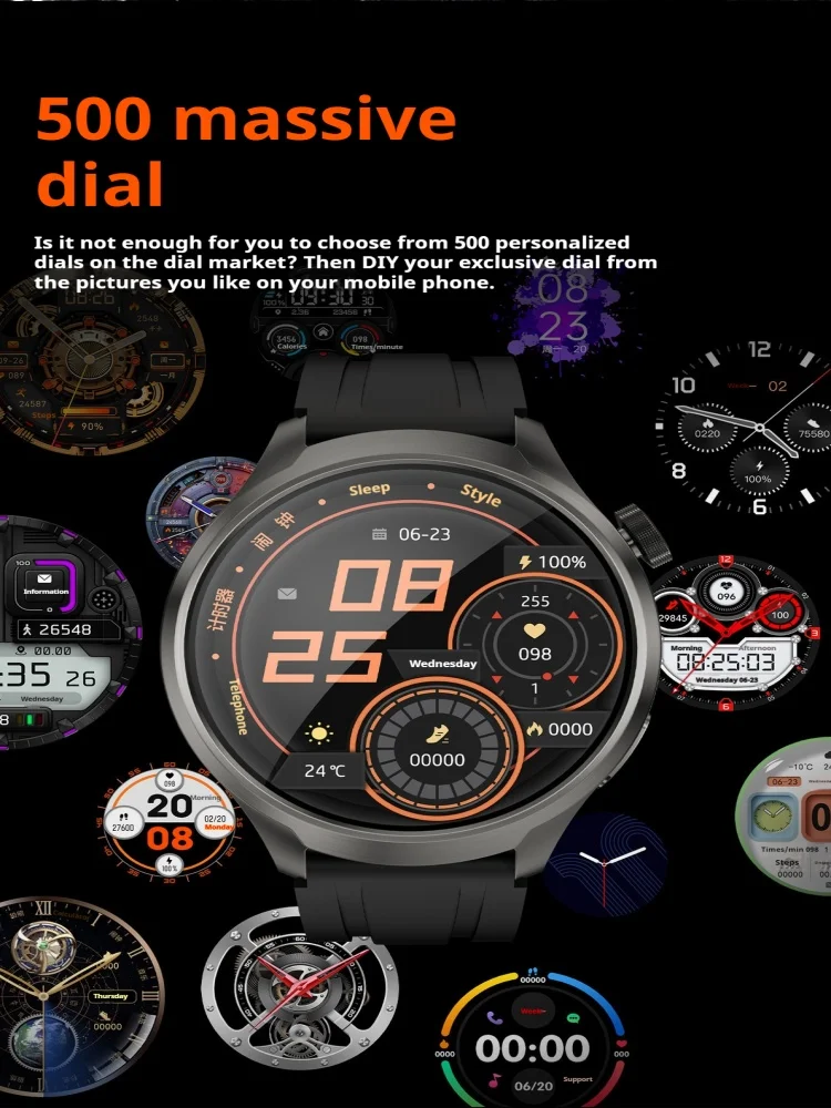 New men's and women's smart watches IP67waterproof Bluetooth phone battery charging heart rate blood pressure health smart watch