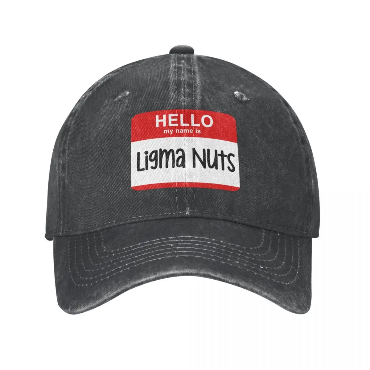 

Hello My Name Is Ligma Nuts Funny Name Prank Cowboy Hat Cap male Visor mens hats Women's