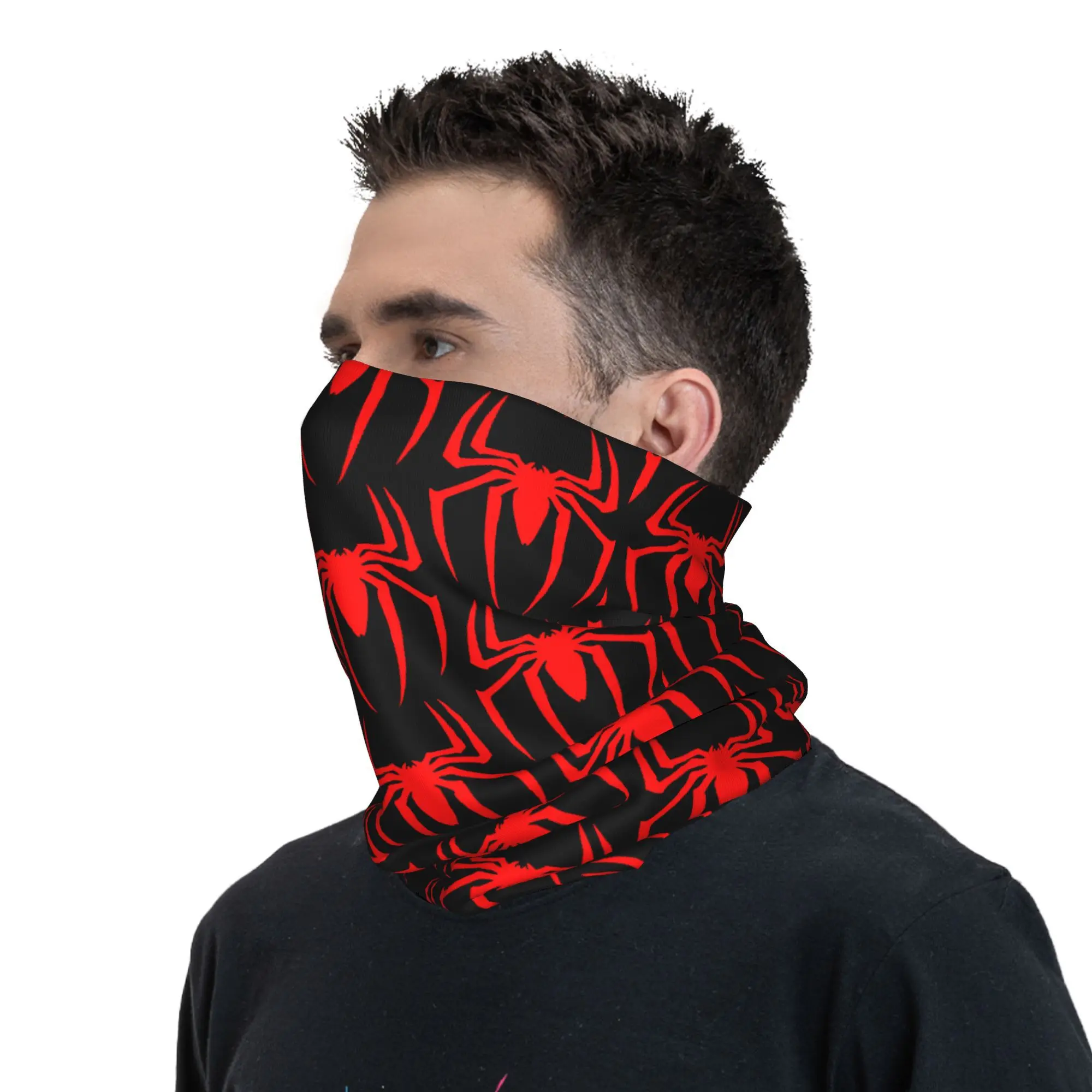 Spiderman Cartoon Superhero Bandana Neck Gaiter Windproof Face Scarf Cover Men Women Headband Tube Balaclava cycling bandana neck wrap neck gaiter bandana neck cover headband tube