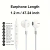 HIfi Headphones For Apple iPhone 15 Pro Max Half-in-Ear With Microphone Wired Earphone For Samsung Huawei Xiaomi USB-C Earphones 3