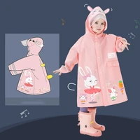 Cute Polyester Baby Raincoat Outdoor Waterproof Rain Coat Children Impermeable Poncho Boys Girls Rain Jacket