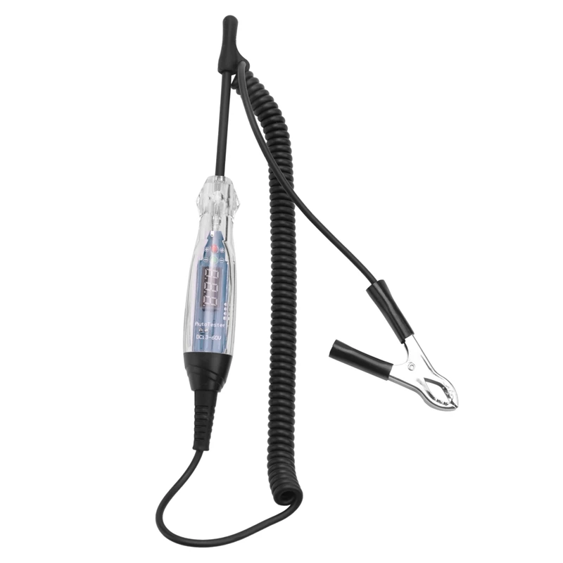 

10X Automotive Test Light 3-60V DC Digital LED Ciruit Tester Auto Bidirectional Voltage Tester Electric Test Pen