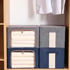 Quilt Organizer Storage Foldable Clothes Blanket Quilt Organizer Box Large Capacity Closet Storage Clothes Cabinet Organizer 3