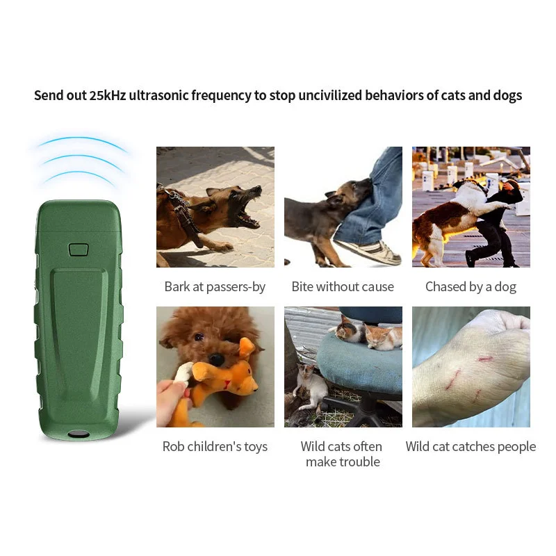 

2022 New Ultrasonic Bark Stopper Ultrasonic Dog Trainer Drive Dog Outdoor Animal Drive