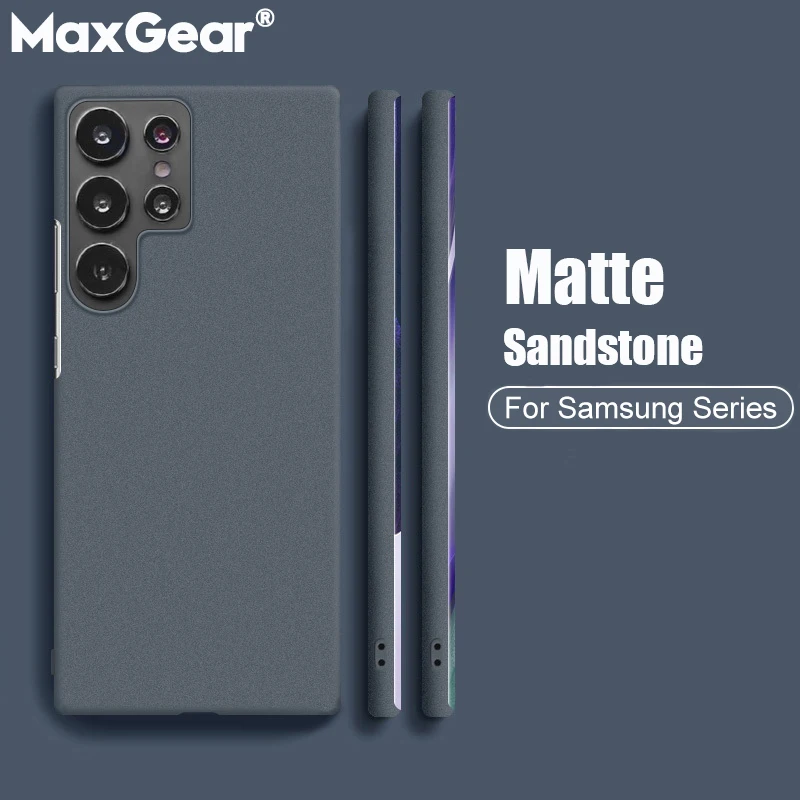 Slim Sandstone Matte Shockproof Phone Case - Hard PC Protective Cover