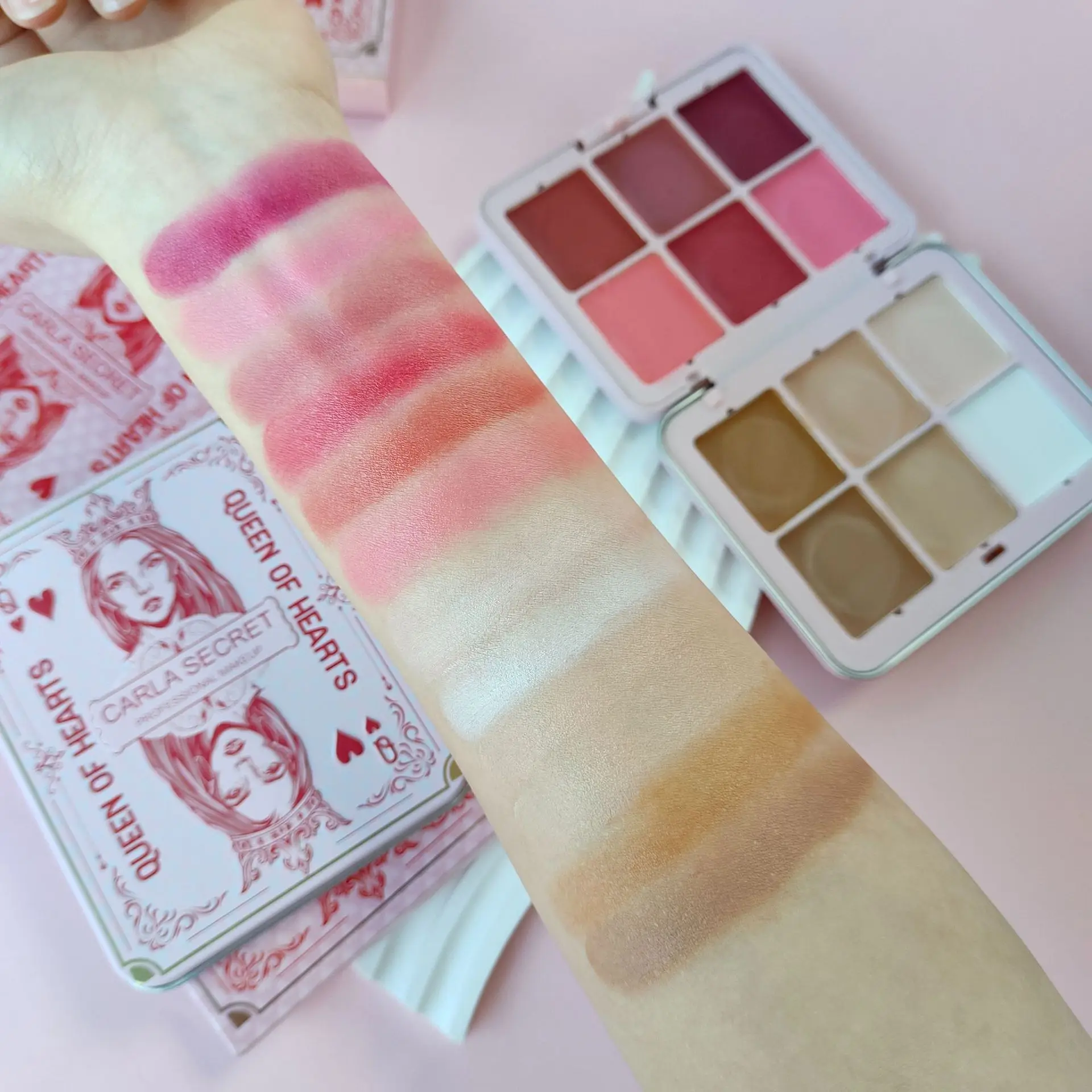 12-Color Iron Box Rouge Plate One Plate of Multi-purpose Natural Matte Concealer Blush Cream Contour and Highlighter Palette 4