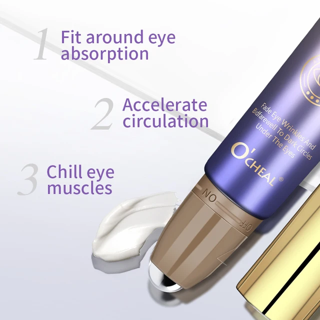 O'CHEAL Anti- Wrinkle Eye Cream With Roller Ball Quick Drying Hydrating Hyaluronic Acid Refreshing Eye Serum Fades Fine Line 3