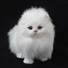 Real Hair Electronic Pets Cats Dolls Simulation Animal Cat Toy Meowth Children's Cute Pet Plush Toys Model Ornaments Xtmas Gift 2