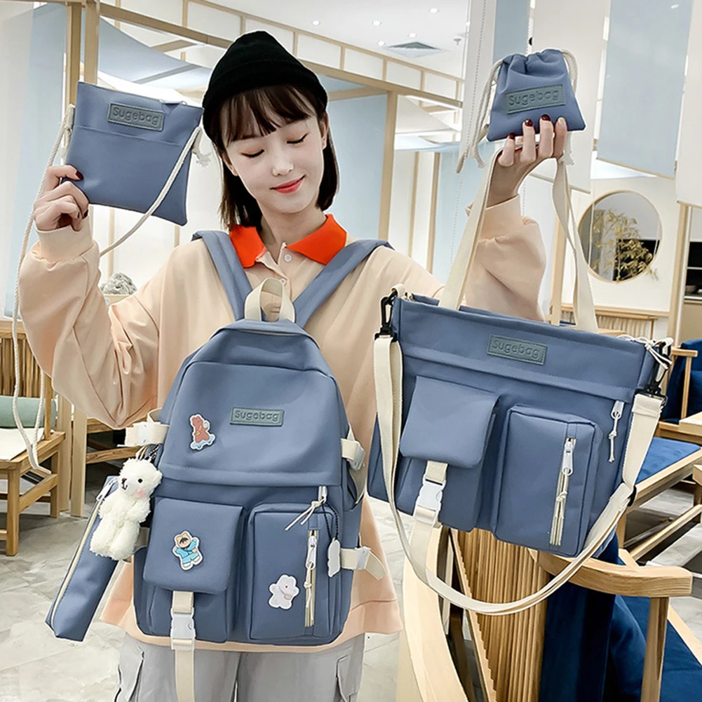 School Bag S Backpack Solid Color Female Multi Pocket Casual Woman Travel  Bag High Quality Schoolbag For Teenage Girl Book Knapsack 230629 From  Jiao05, $20 | DHgate.Com
