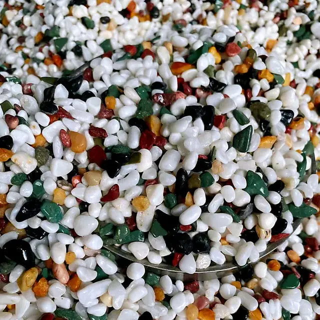 500 G Természetes Esővirág Színes Kő Cserepes Zamatos Járda Gyönyörű Haltartály Tereprendezés A Dekoratív Nem Halványul - Image 3