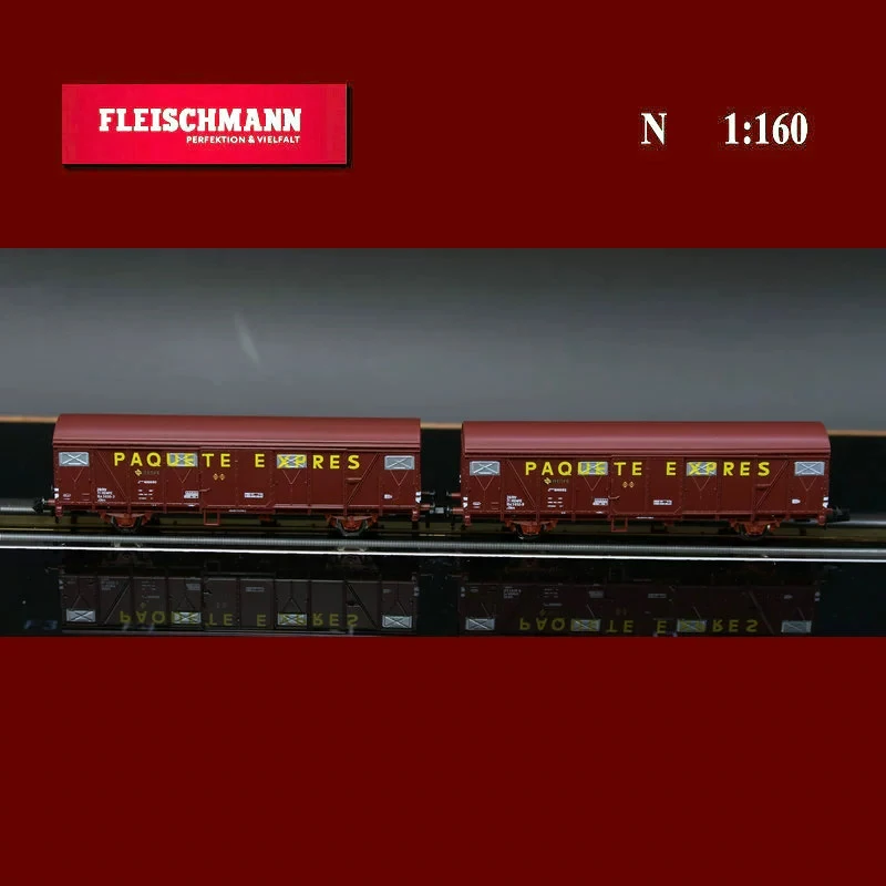 Train Model 1:160 N Type Freight Car Two-section 831510 Dark Red Electric Toy Freight Car train model piko g type 1 22 5 caboose tail carriage freight train 38945 38947 dark red electric toy train