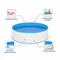 Piscine murale ronde en acier 350 x 90 cm blanche, piscine hors-sol pour jardin et terrasse, piscine familiale pour adultes et enfants, ensemble piscine pour l'été et la détente en plein air, piscine de jardin pour la maison 4