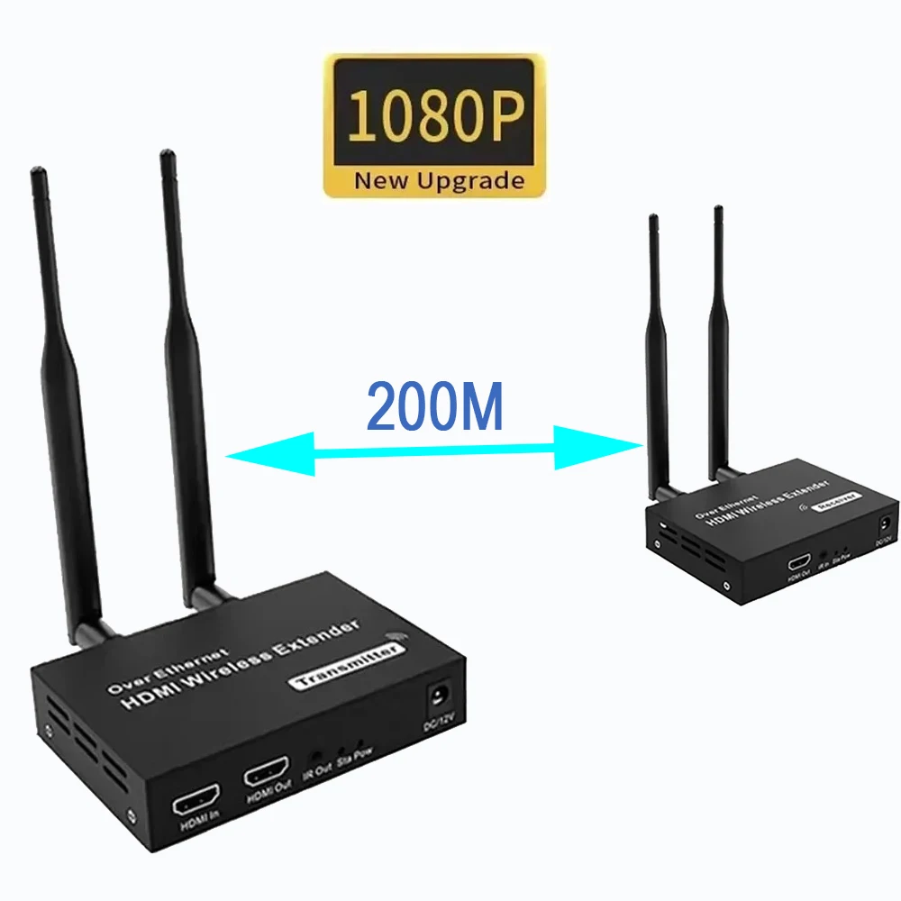200M 1080P 60Hz 5.8G HDMI 호환 무선 TX RX 1TX 최대 4RX ..