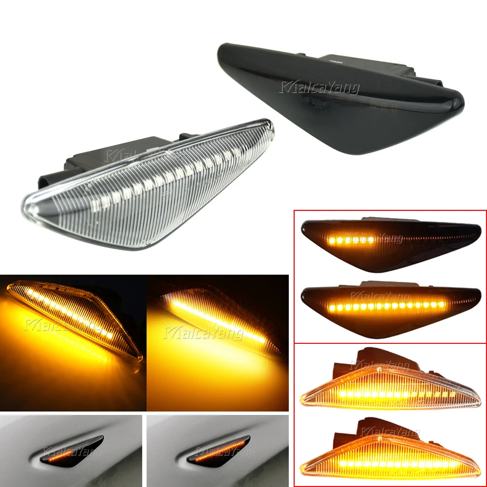 2PCS For BMW X5 E70 X6 E71 E72 X3 F25 LED Dynamic Turn Signal Light