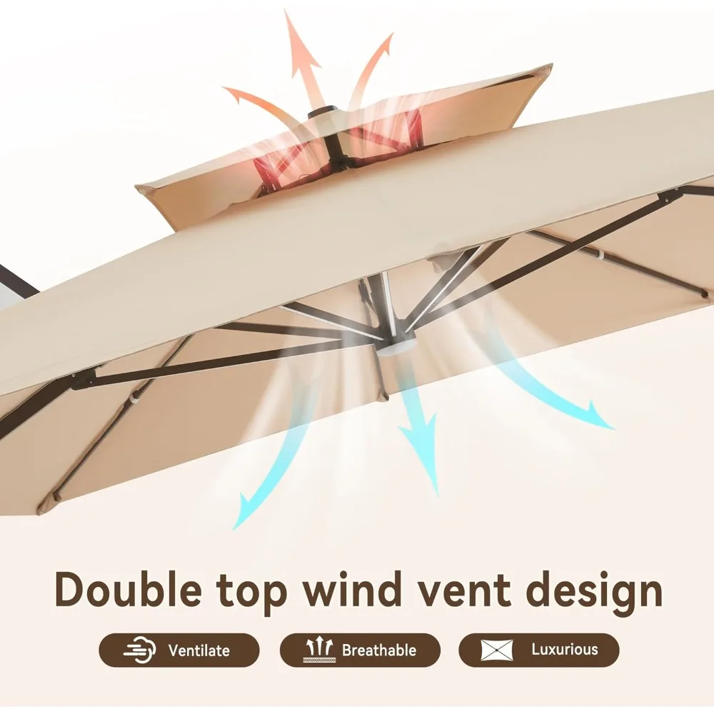 10 X 13 FT Cantilever Outdoor Patio Umbrella 6