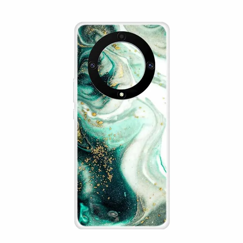 Marble Clear Soft TPU Silicone Back Cover - Transparent Coque