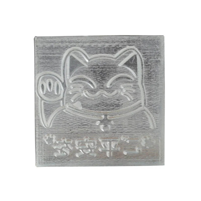 Cute Clear Soap Embossing Stamp Block Handmade Natural Essential Oil Soap Seal