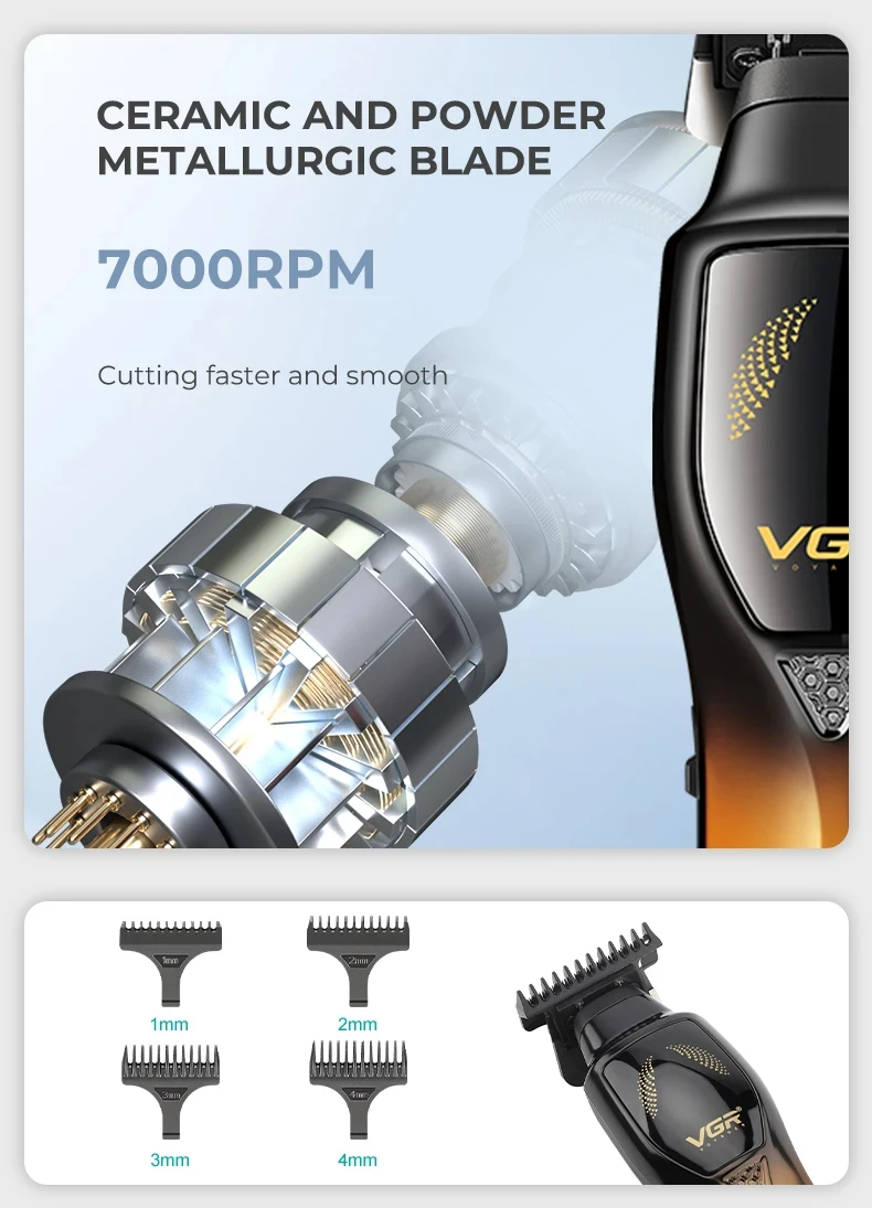 VGR V-187 التدرج اللون مقص الشعر المعدني T على شكل...