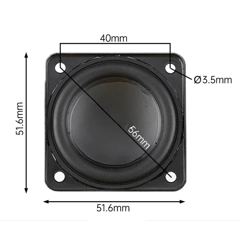 52MM Mini Full Range Auido Speaker 4 Ohm 10W Neodymium Home Music 2 Inch Bass Loudspeaker DIY Bluetooth Sound Box 2Pcs mini bluetooth speaker audio speaker