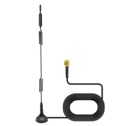 High - Gain Compact Suction Cup Antenna 600 - 6000MHz 18dBi SMA Male for Routers and Wireless Devices (SMA Male)
