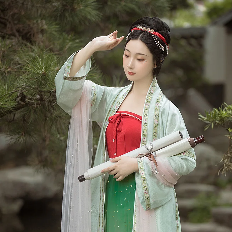 

Song Dynasty Hanfu Chinese Style Traditional Hanfu Dress Women Elegant Ancient Costume Oriental Retro Fairy Set