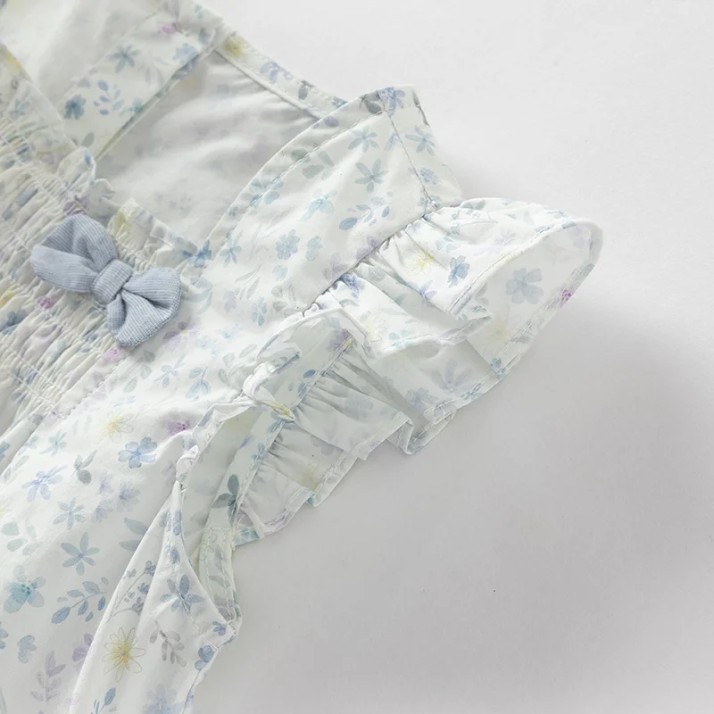 Floral Cotton Girls Summer Set 4