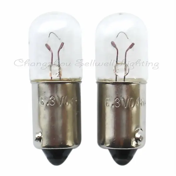 100PCS Miniature Bulb Filament Lamp 6.3V 20mA Wire End