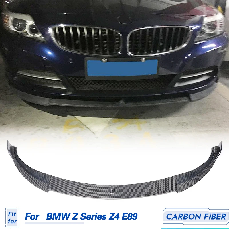

Автомобильный передний бампер, спойлер из углеродного волокна для BMW серии Z Z4 E89 Not IS 2009-2013, гоночный передний разветвитель губ, фартук для подбородка, комплект кузова